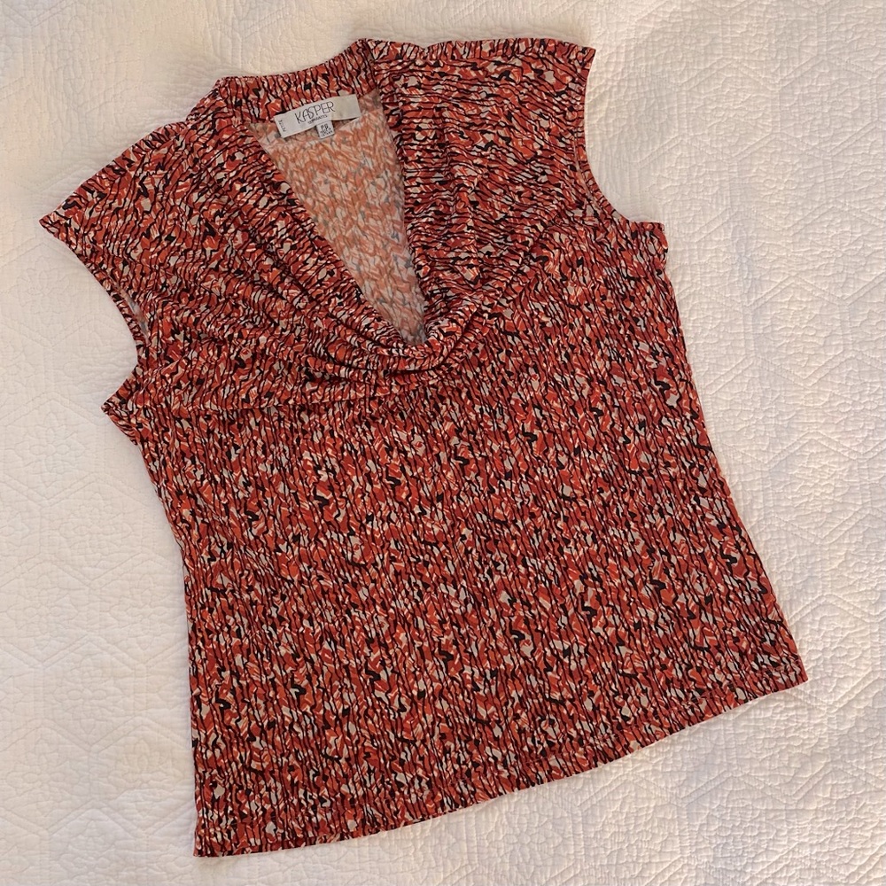 Cowl neck blouse for work